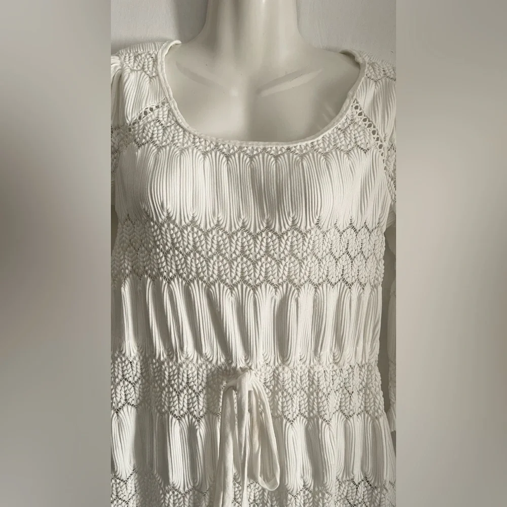 Free People Cream Lace Detail Blouse